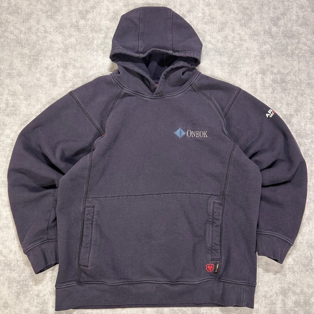 Ariat FR Work Hoodie CAT 2 NFPA 2112 Flame Resistant OneOK Navy Mens Large